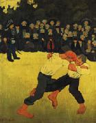 Paul Serusier Breton Wrestling Norge oil painting reproduction